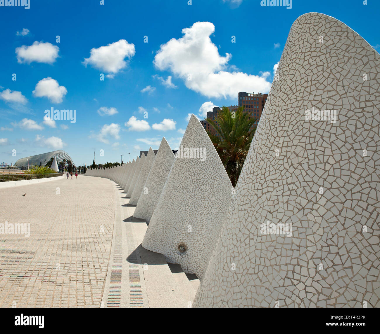 Die Stadt der Künste und Wissenschaften (Ciudad de Las Artes y Las Ciencias), Valencia, Spanien. Stockfoto