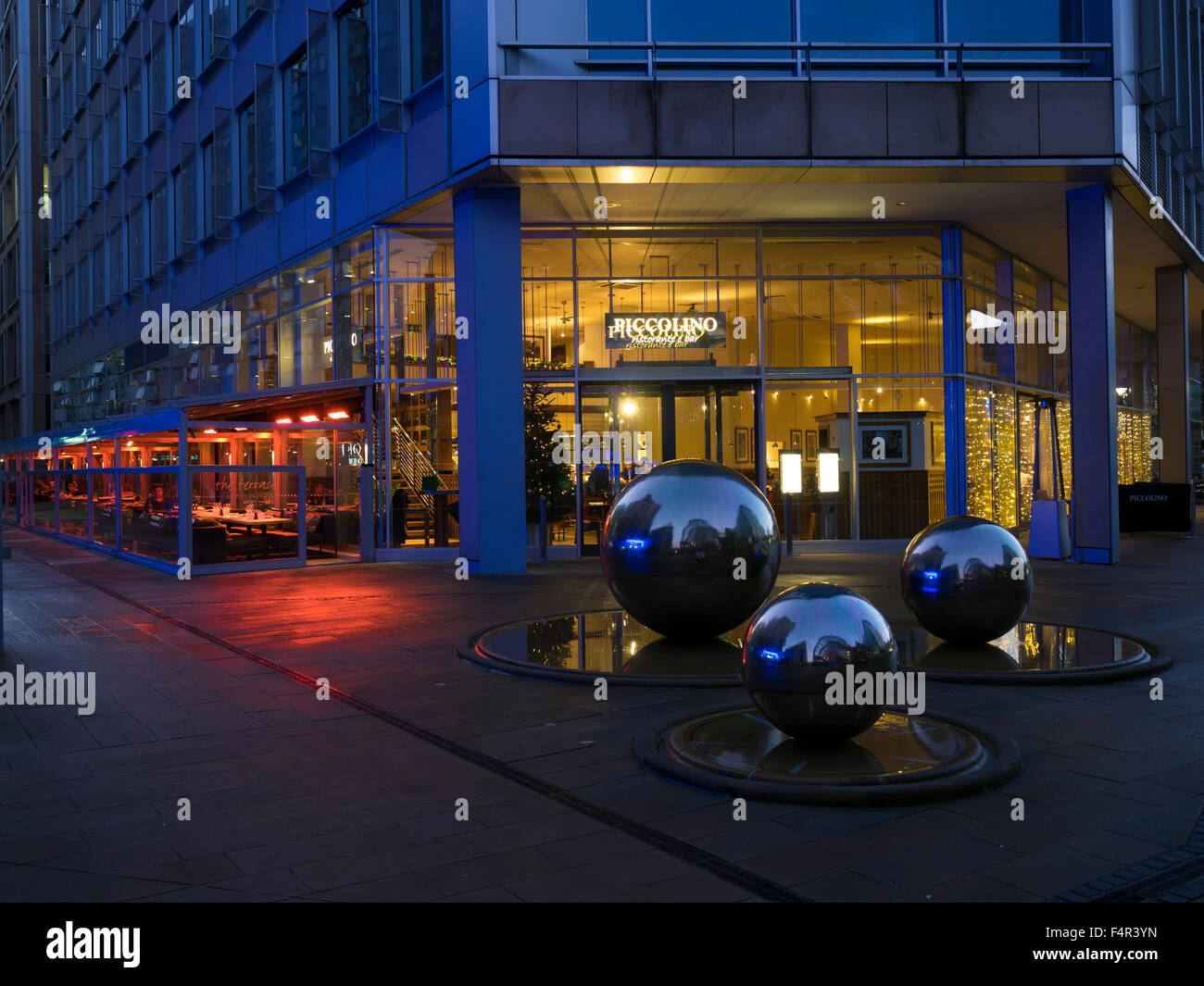 Sheffield Stadtzentrum entfernt an der Nacht South Yorkshire in England Stockfoto