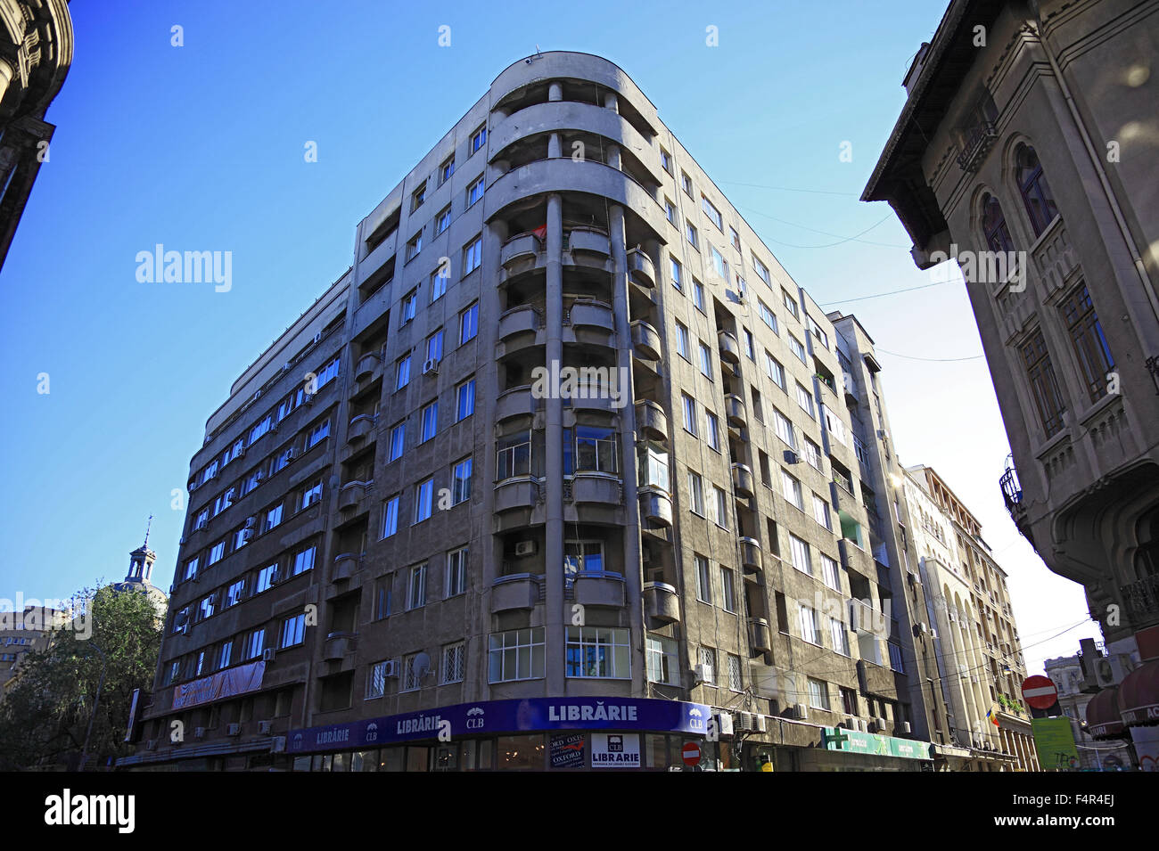 Wohnhaus im Zentrum Stadt, an der Piata Universotatii, Bukarest, Rumänien Stockfoto