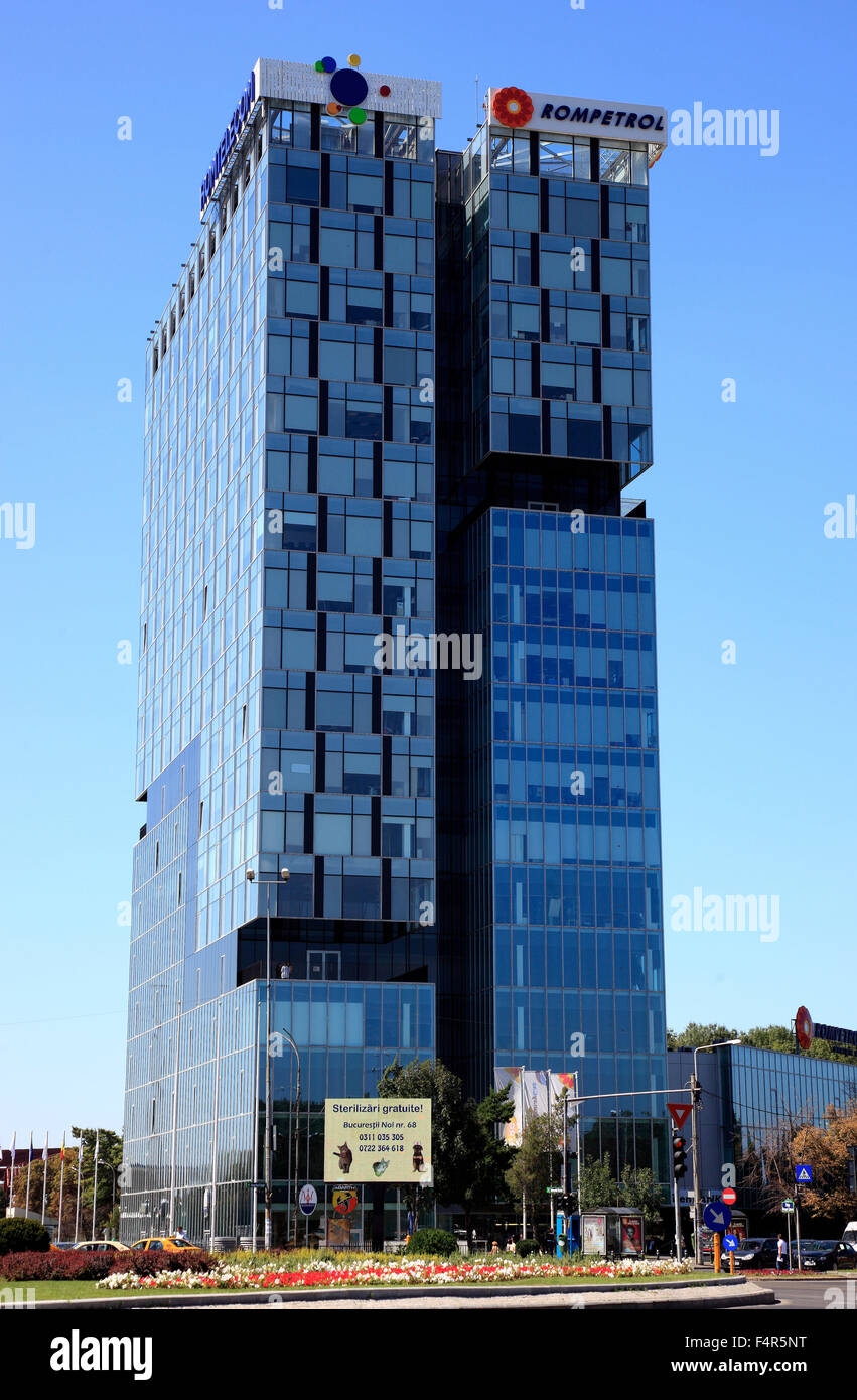 City Gate Towers, Turnurile Portile Orasului sind zwei Klasse A Bürogebäude befindet sich in Bukarest, Rumänien Stockfoto