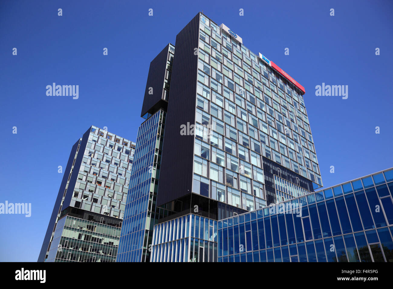 City Gate Towers, Turnurile Portile Orasului sind zwei Klasse A Bürogebäude befindet sich in Bukarest, Rumänien Stockfoto