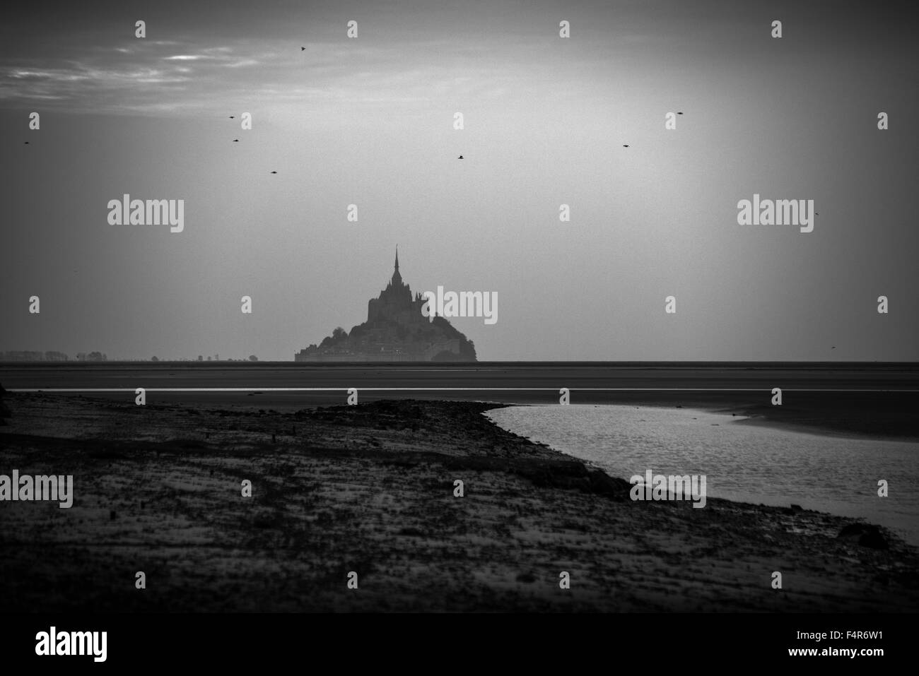 Mont St Michel, Normandie, Frankreich. Oktober 2015 Wikipedia unten: Le Mont Saint-Michel ist eine Gemeinde der Insel in der Normandie, Frankreich. Stockfoto