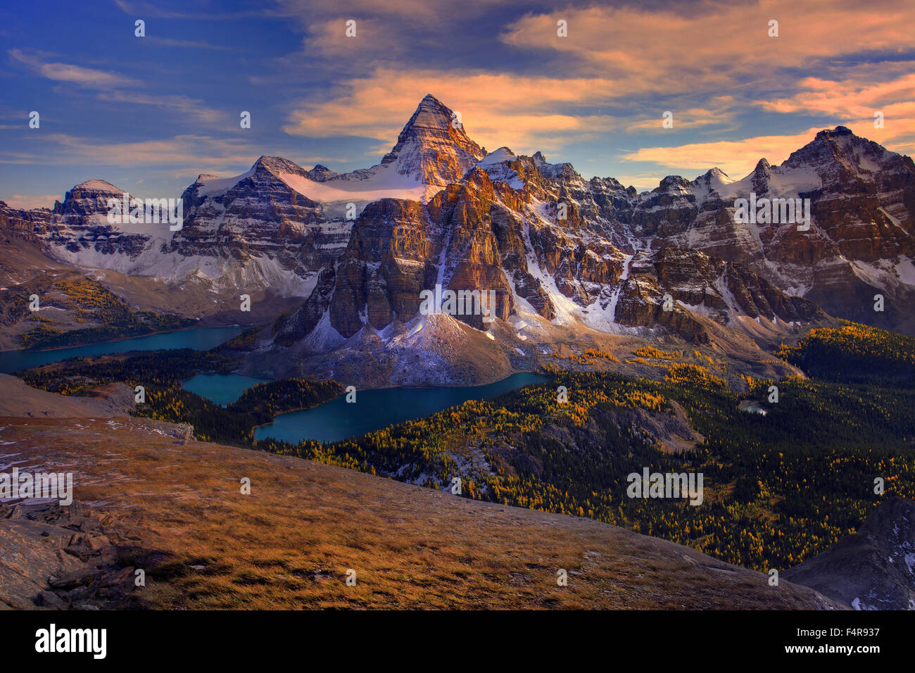 Kanada, Provinz, Natur, Landschaft, Rockies, kanadischen Rocky Mountains, Gebirge, See, Landschaft, Britisch-Kolumbien, Mount Assiniboine, L Stockfoto