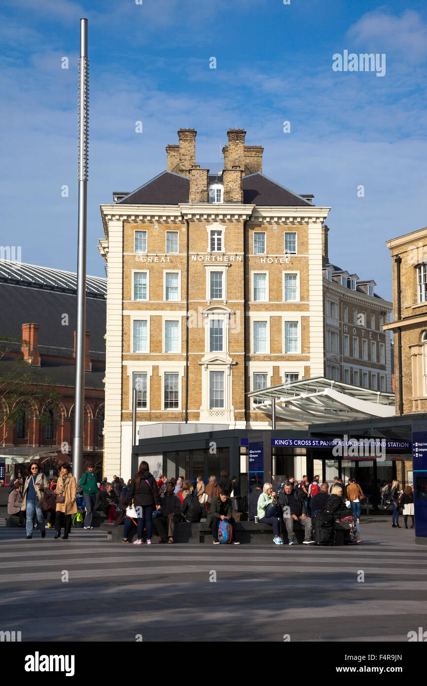 Great Northern Hotel zwischen Bahnhof St. Pancras International und Kings Cross Station in London, Großbritannien Stockfoto