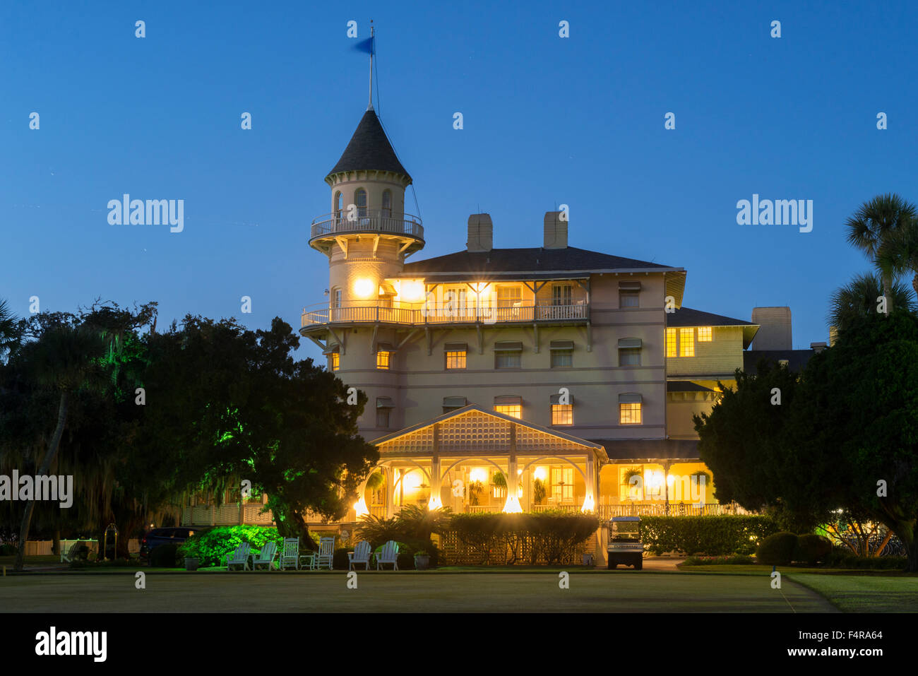 USA, USA, Amerika, Georgia, Südosten, Tiefland, Jekyll Island Club, Resort, historisches Gebäude, Luxus, Reisen, l Stockfoto