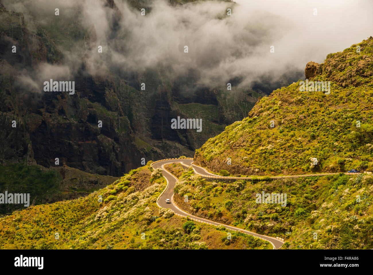 Außen, Berg, Gebirge, Landschaft, Europa, Berge Hilda, Kanaren, Kanarische Inseln, Kurven, Masca, nationale Stockfoto