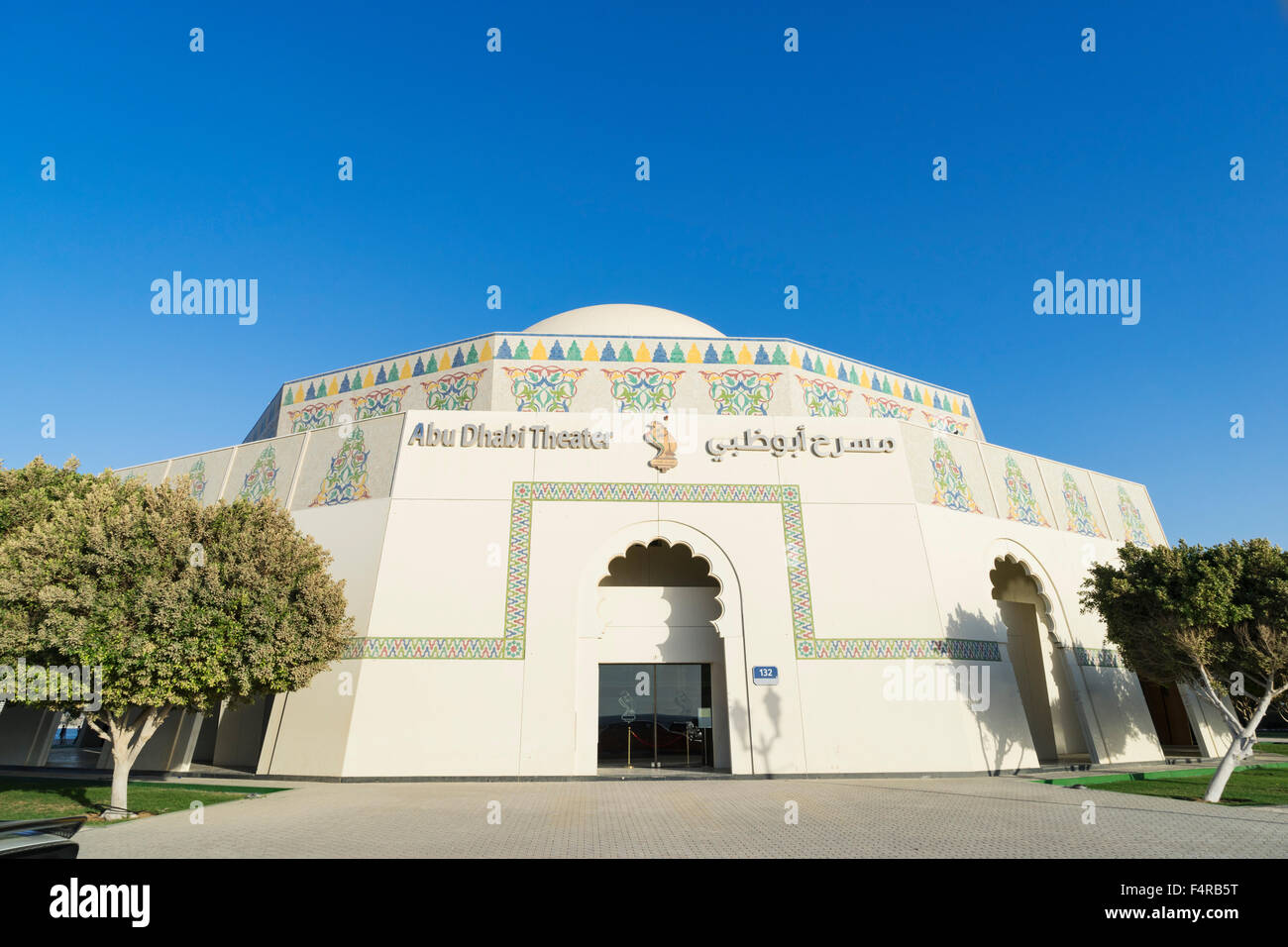Außenseite des Abu Dhabi Theater in Vereinigte Arabische Emirate Stockfoto