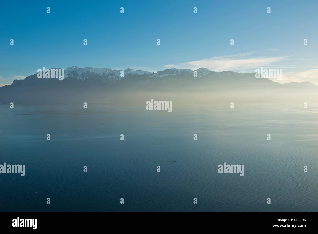 Schweiz, Herbst, Wolke, Wolken, Lac Léman, Genfersee, See, Waadt, Stockfoto