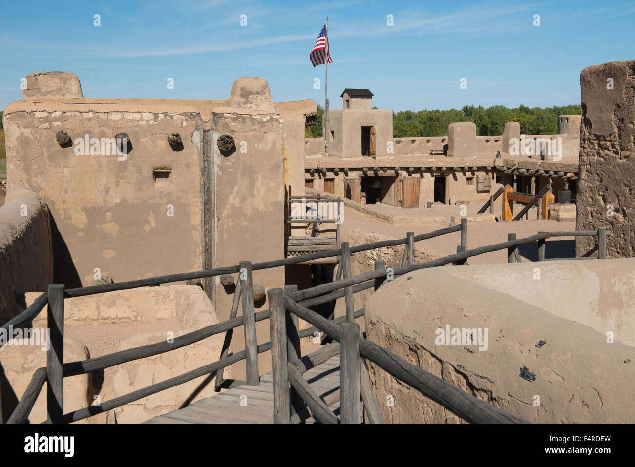 USA, USA, Amerika, Südwesten, Colorado, Otero County, Bent es Old Fort, National Historic Site, Adobe, trading Post, für Stockfoto