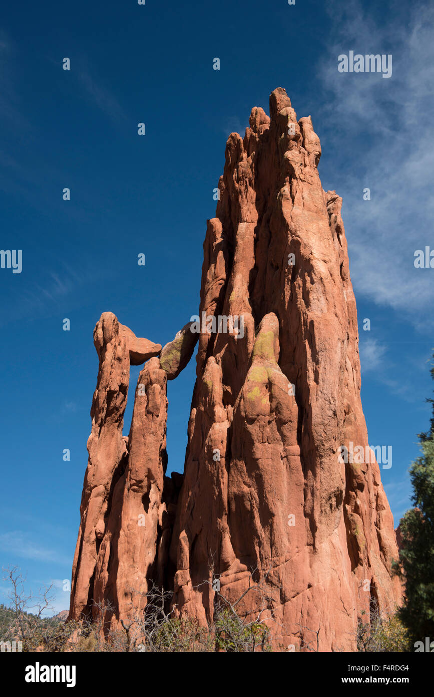 USA, USA, Amerika, südwestlich, Colorado, El Paso County, Colorado Springs, Garten der Götter, Sandstein, Felsen, Park, p Stockfoto