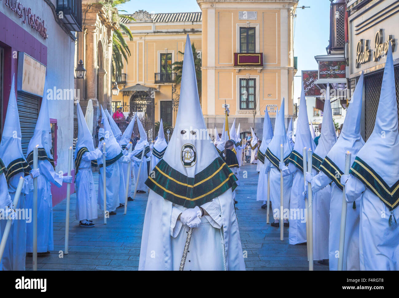 Andalusien, Cordoba, Stadt, Karwoche, Spanien, Europa, Frühling, Feier, bunte, Weihrauch, Inquisition, Parade, Büßer, Peo Stockfoto