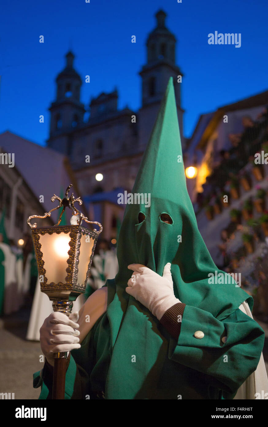 Andalusien, Region, Provinz Cadiz, Gründonnerstag, Olvera, Town, Spanien, Europa, Feier, dunkel, Augen, grün, Inquisition, Lant Stockfoto