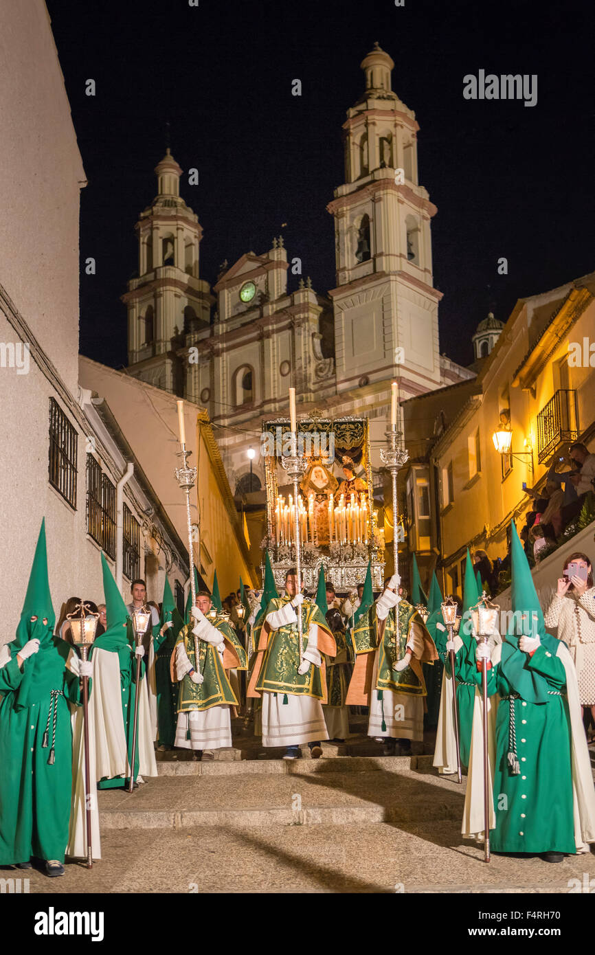 Andalusien, Region, Provinz Cadiz, Gründonnerstag, Landschaft, Olvera, Town, Spanien, Europa, Architektur, Feier, Kirche, Col Stockfoto