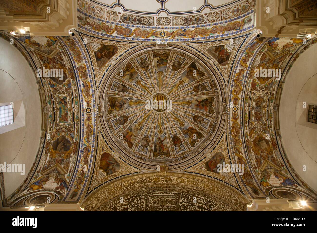 Decke und Interieur, Museum der schönen Künste, Sevilla, Andalusien, Spanien, Europa Stockfoto