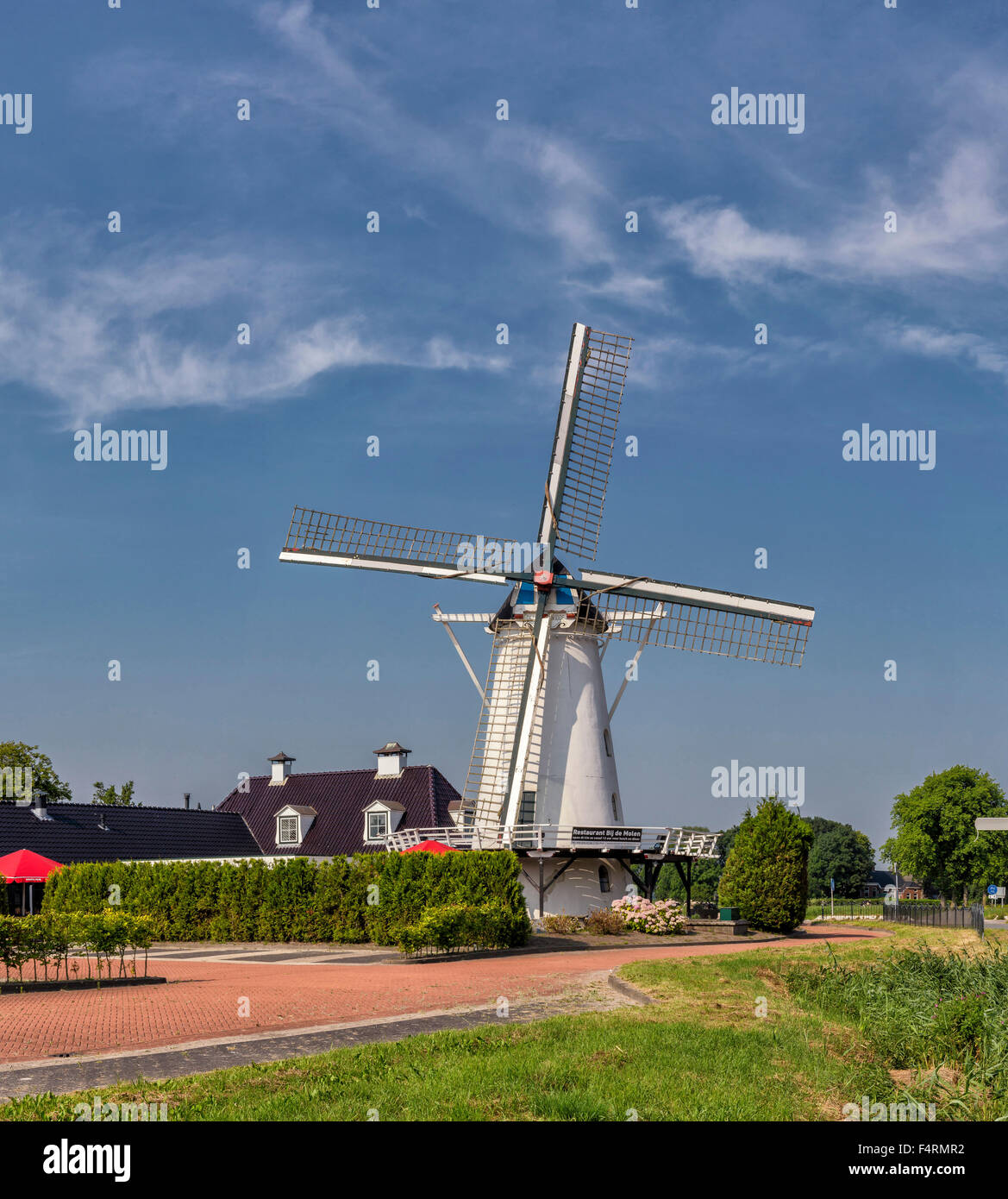 Niederlande, Groningen, Windmühle, Sommer, Europa, Holland, zehn Post Olle Widde Stockfoto
