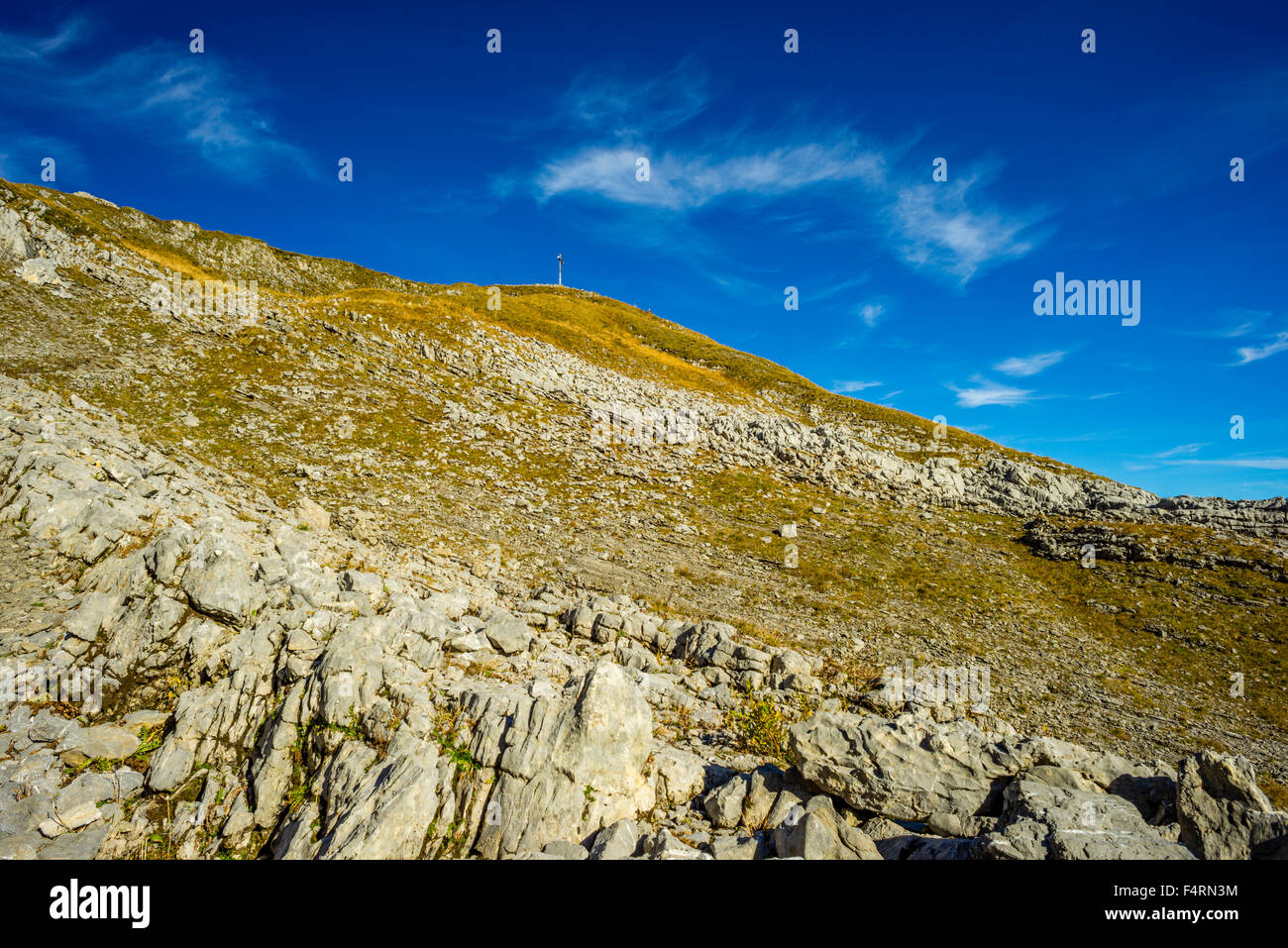 Der Alpen, außen, Berglandschaft Europa, Felsen, Klippe, Klippe Landschaft, Berge, Stein, Fels, Gottesacker, Gottesacker plat Stockfoto