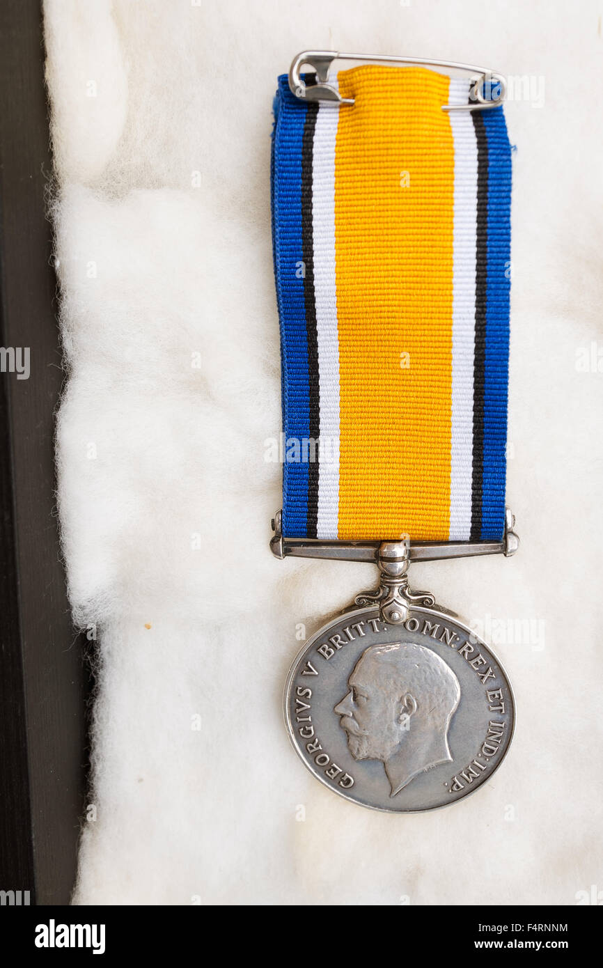 Britischen Krieg-Medaille ist eine Kampagne Medaille des britischen Imperiums an Offiziere und Soldaten der britischen vergeben und kaiserlichen Truppen WW1 Stockfoto