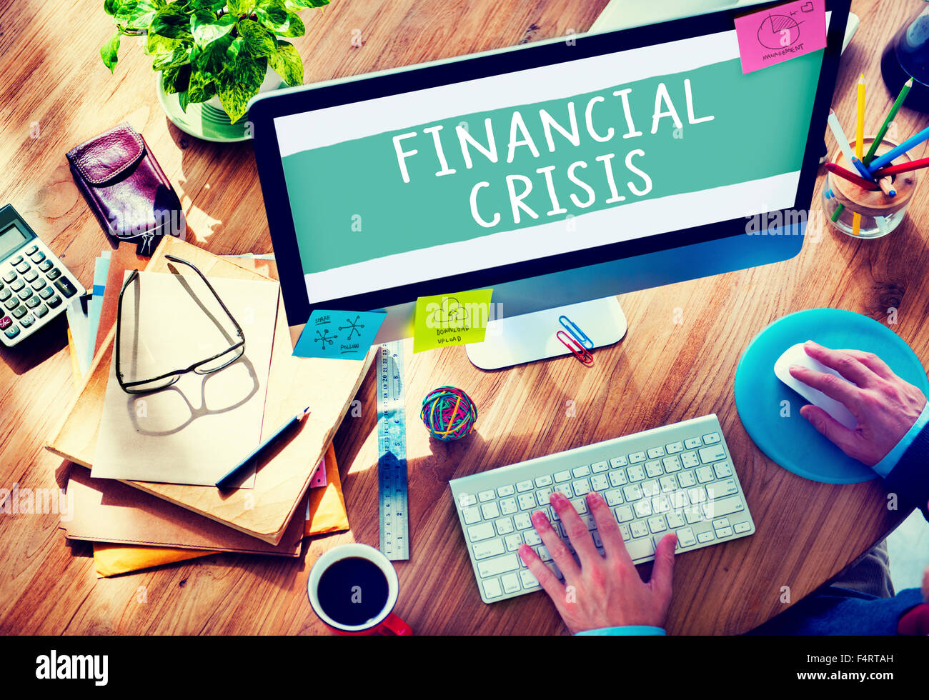 Finanzkrise Insolvenz Depression Finance Concept Stockfoto