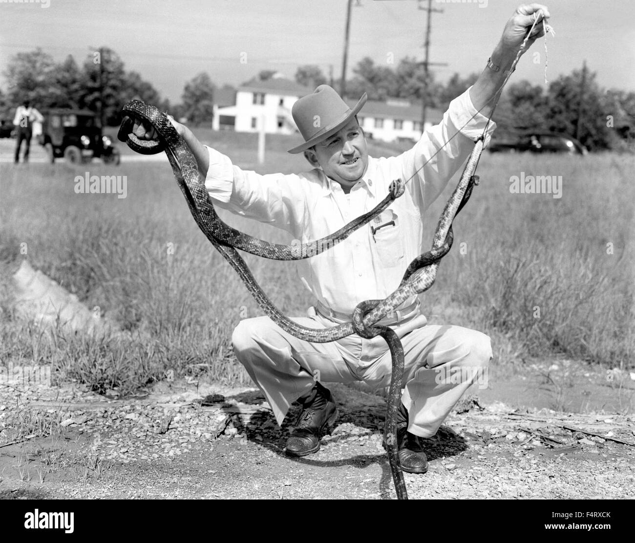 F.h. Grün mit Schlangen. 1947. Oak Ridge. Die Stadt von Oak Ridge wurde das Army Corps of Engineers als Teil der Cli Stockfoto