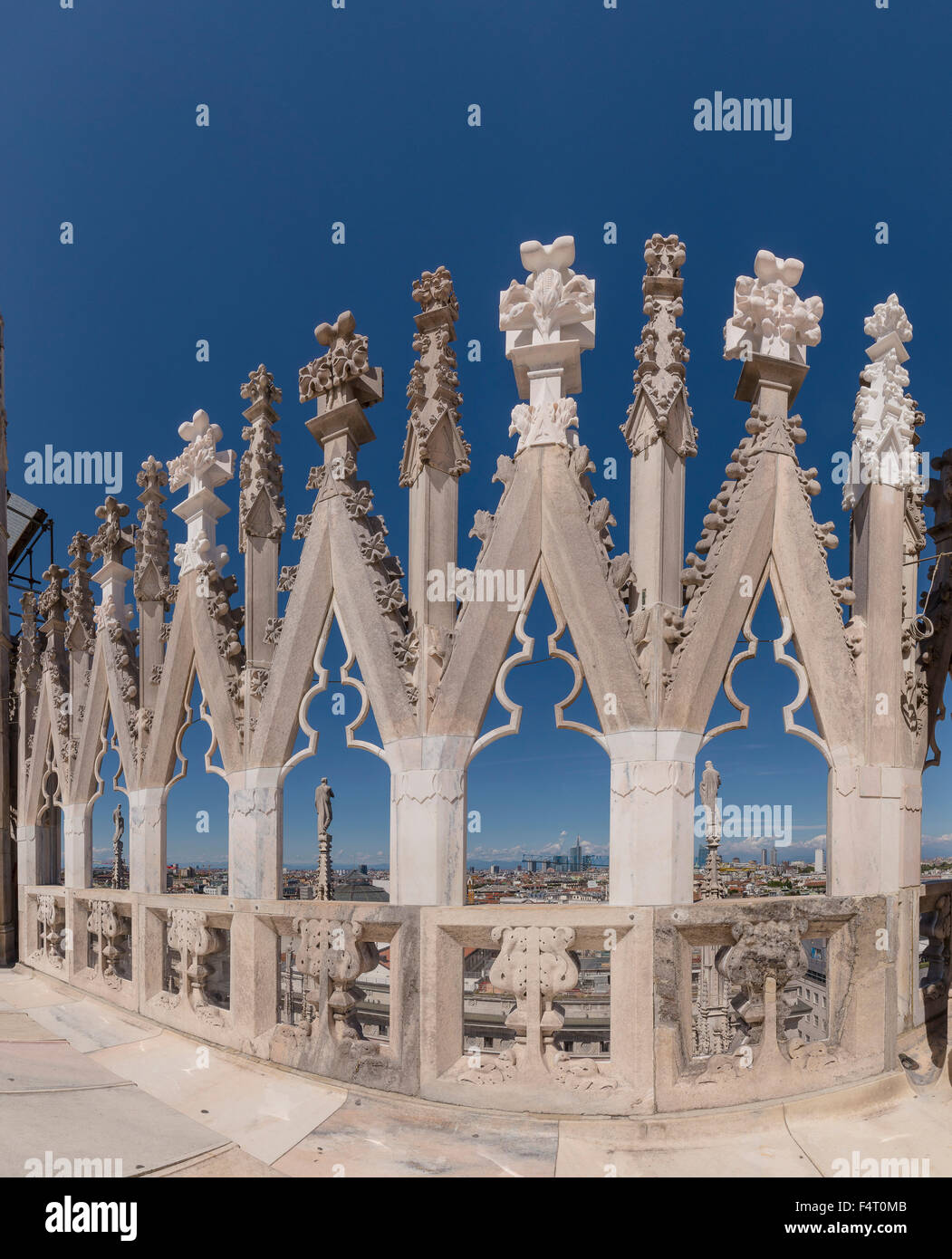 Italien, Europa, Mailand, Lombardei, Ansicht, Dachterrasse, Sommer, Stadt, Kuppel, Duomo di Milano Stockfoto