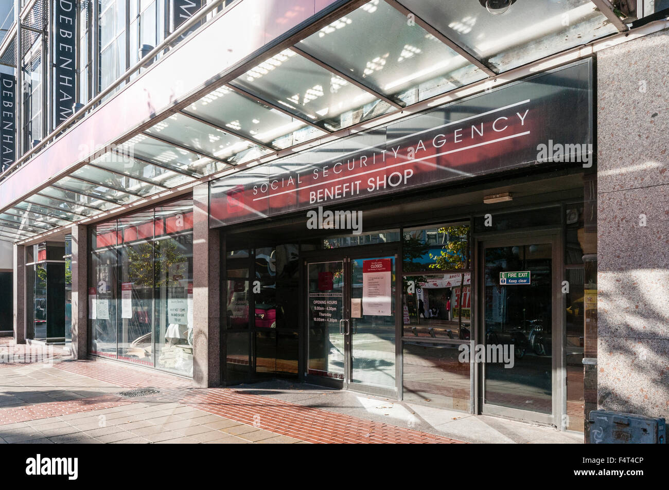 Soziale Sicherheit Agentur nutzen Shop Büro, Belfast, Nordirland. Stockfoto