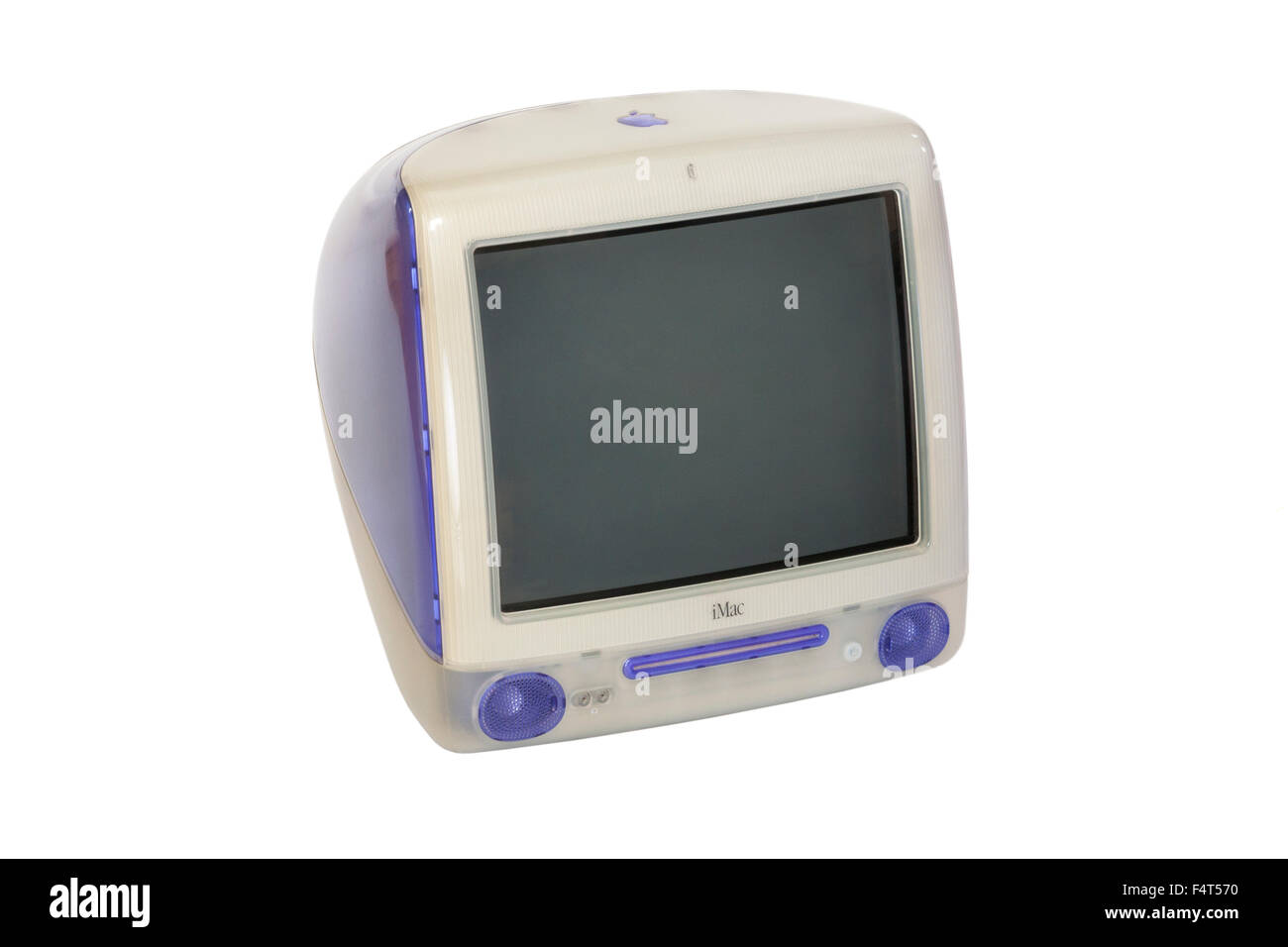 Original / alte Apple iMac persönliche Schreibtisch Top Power PC G3 Computermodell mit CRT geben Sie Bildschirm, 1990er Modell läuft Mac OS 9. Stockfoto