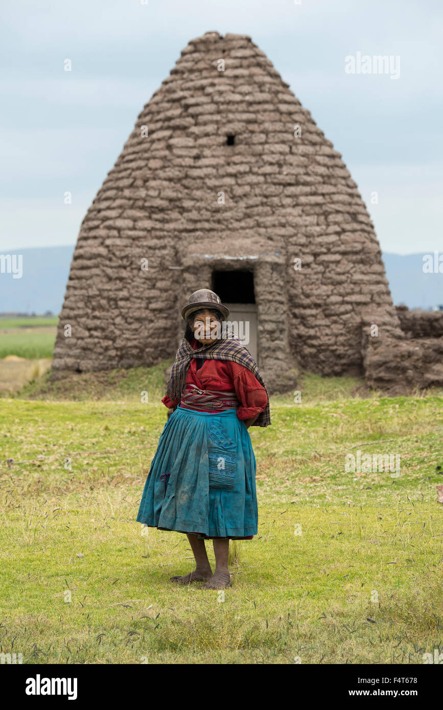 Südamerika, Lateinamerika, Peru, See Tititaca, Native, Frau, Stockfoto