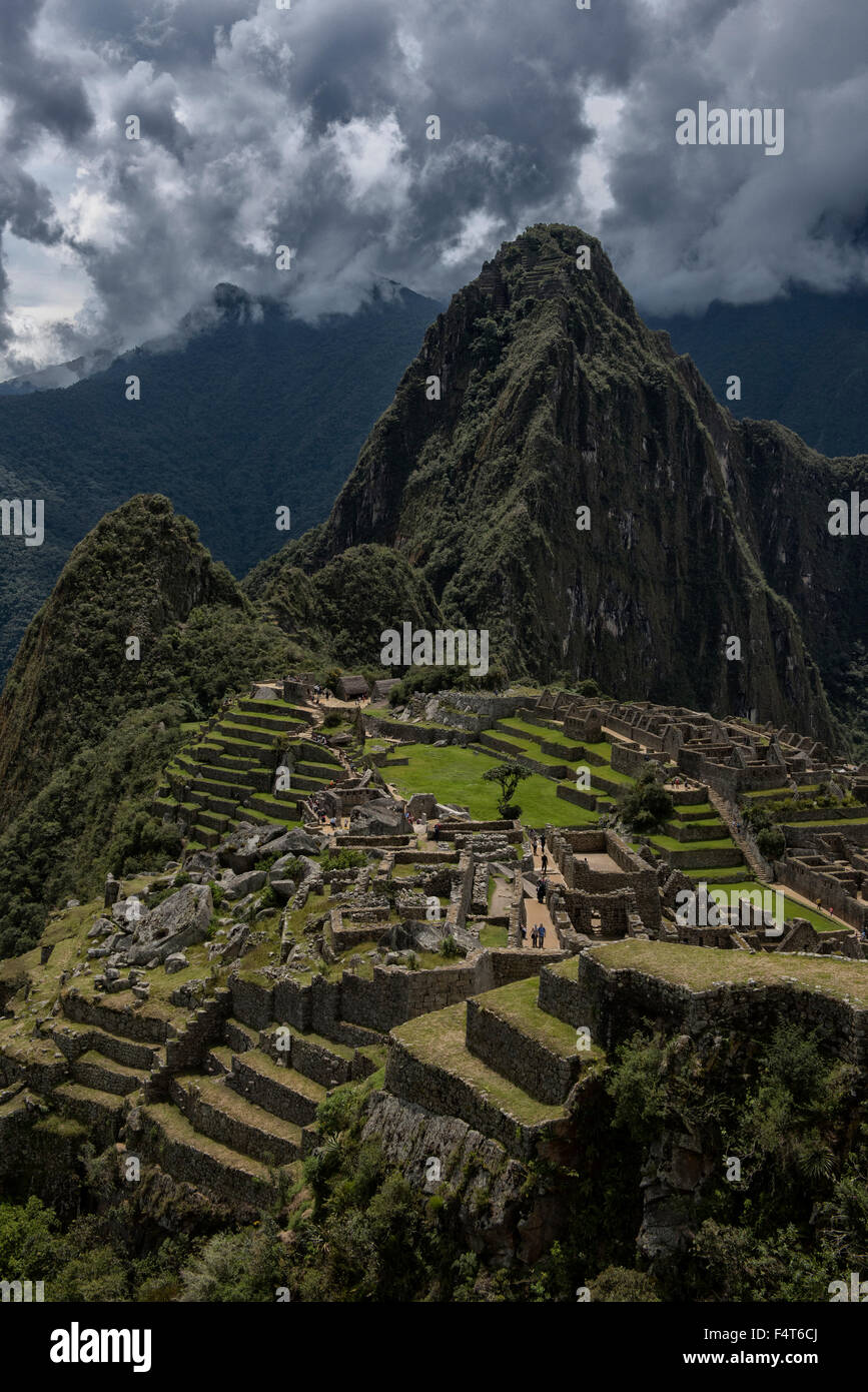 Südamerika, Lateinamerika, Peru, Urubamba Provonce, Machu Picchu, UNESCO, Welterbe, Website Stockfoto