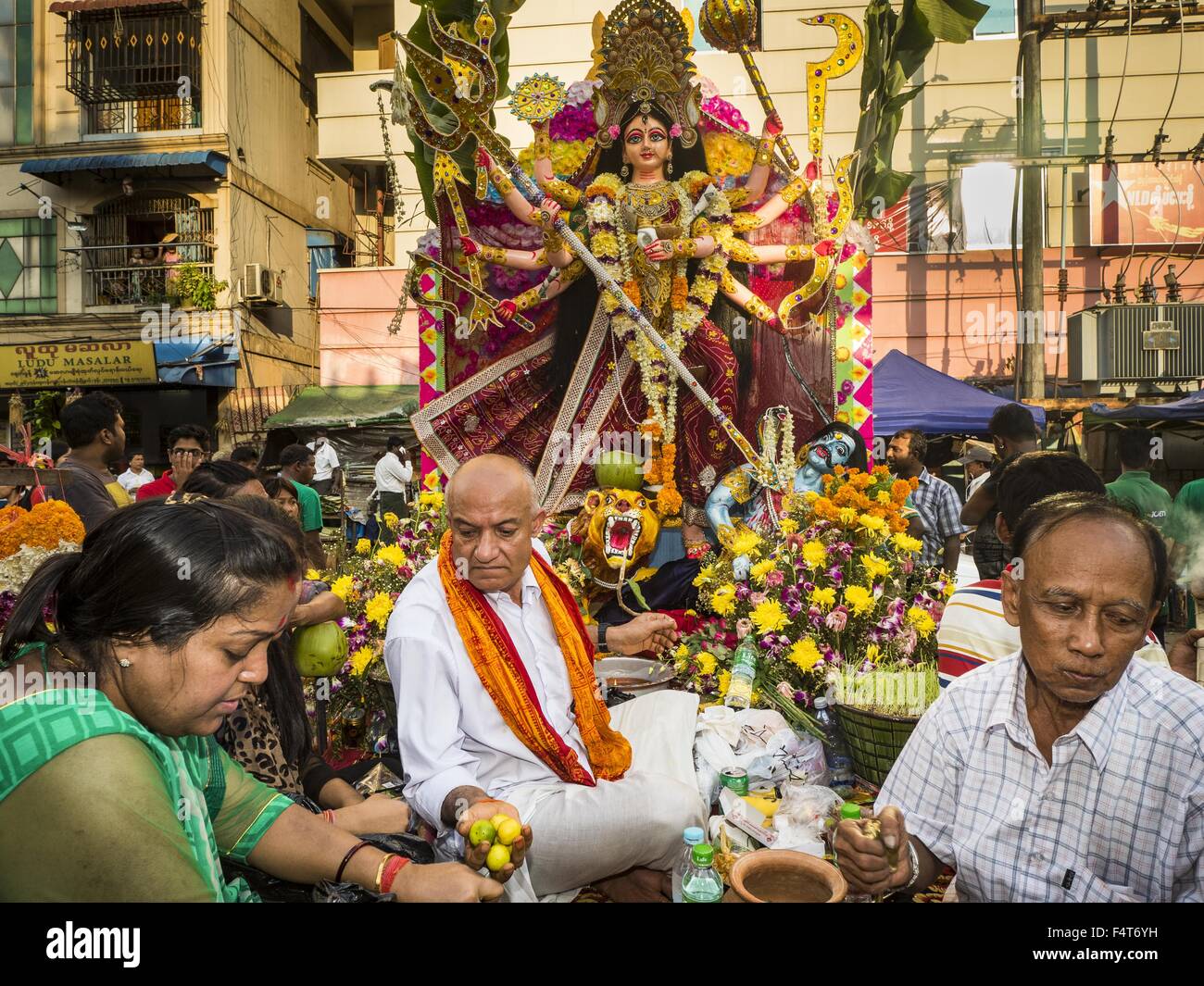 Yangon, Yangon Division, Myanmar. 22. Oktober 2015. Hindus in Yangon