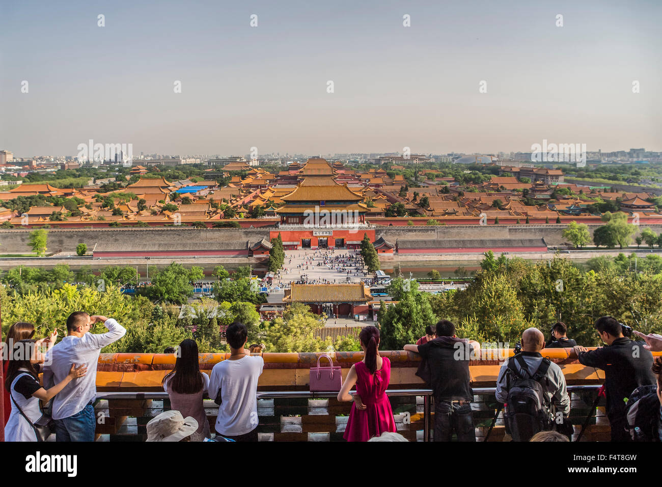 China, Beijing, Peking, Stadt, die Verbotene Stadt, Tor der göttlichen Fähigkeiten vom Jingshan Park Stockfoto