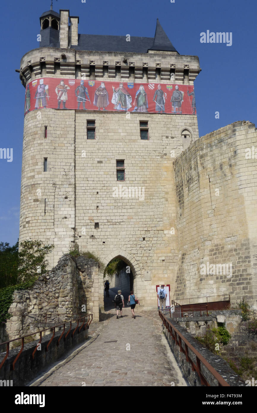 11. Jahrhundert Chateau in Chinon im Loire-Tal, Frankreich Stockfoto 11. Jahrhundert Chateau in Chinon im Loire-Tal, Frankreich Stockfoto