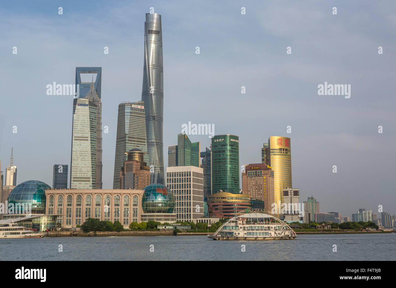 China, Shanghai City, Jinmao, World Financial Center und Shanghai Towers Stockfoto
