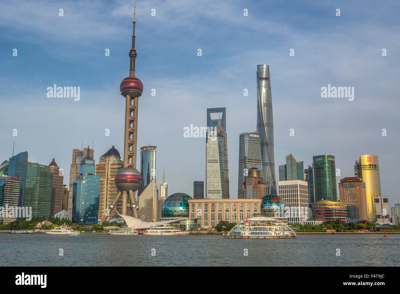 China, Shanghai City, Jinmao, World Financial Center und Shanghai Towers Stockfoto