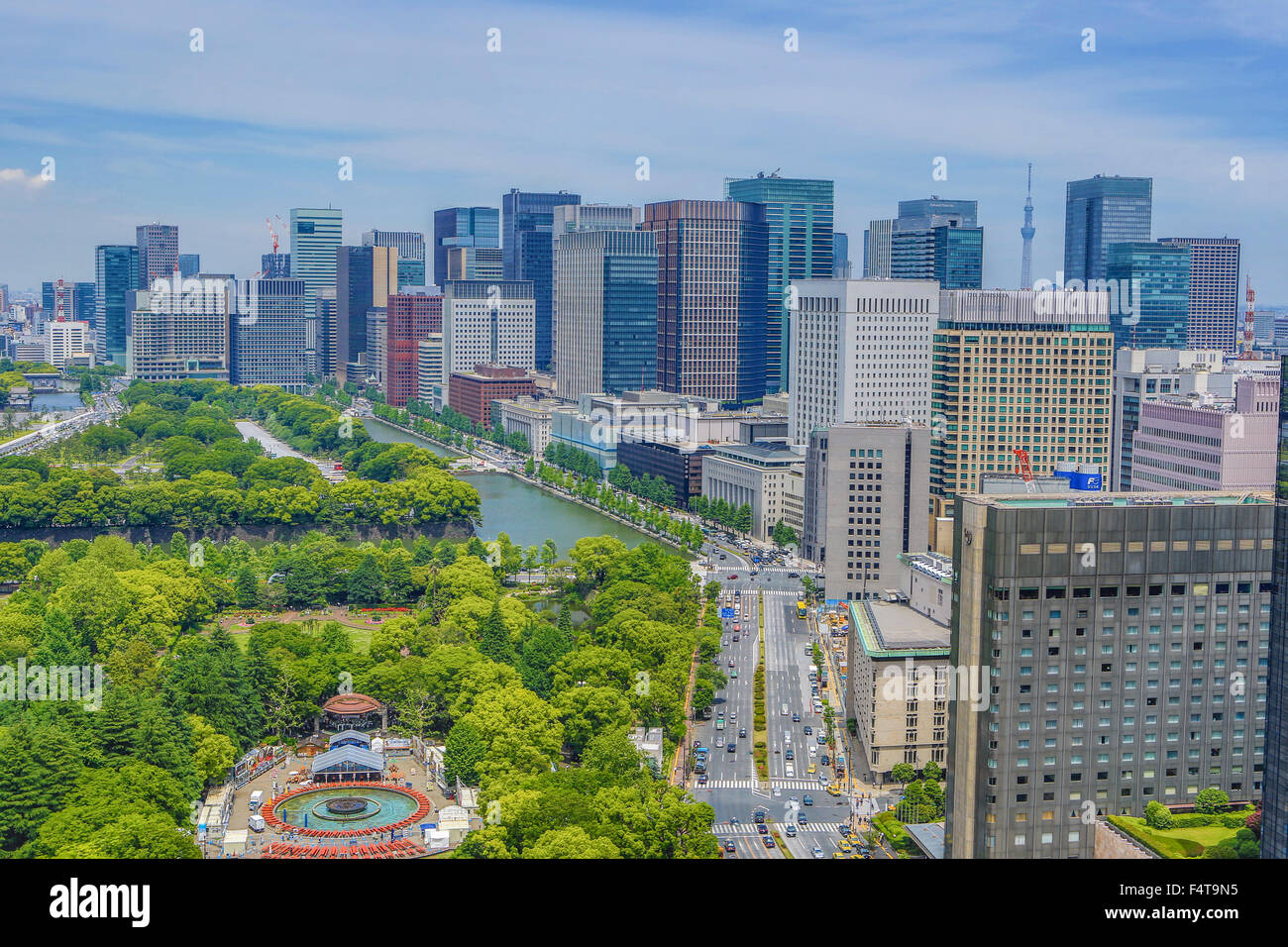 Japan, Tokyo City Bezirk Marunouchi Skyline Stockfoto