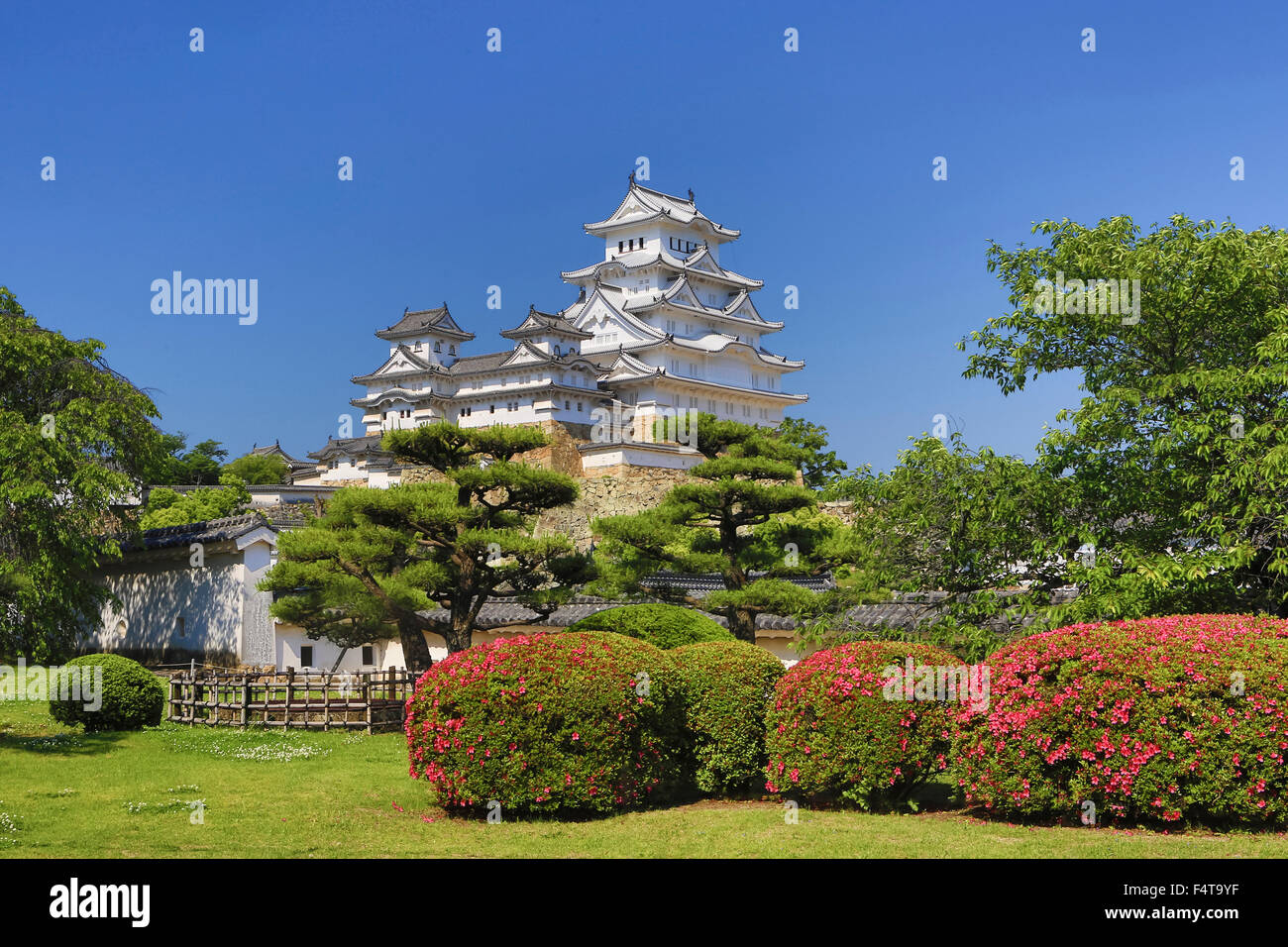 Japan, Hyogo Provinz, Himeji Stadt, Burg Himeji Shirazaki Jo Stockfoto