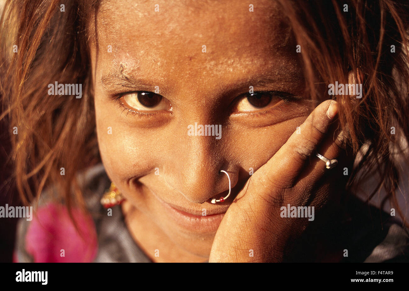 Hindu Mädchen gehören zur Kaste Gaduliya Lohar (Indien) Stockfoto