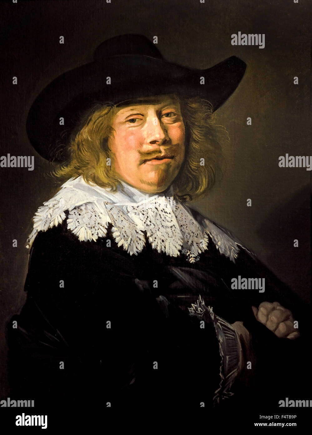 Porträt unbekannter Mann 1638 Frans Hals 1582-1666 Niederlande Niederlande Stockfoto