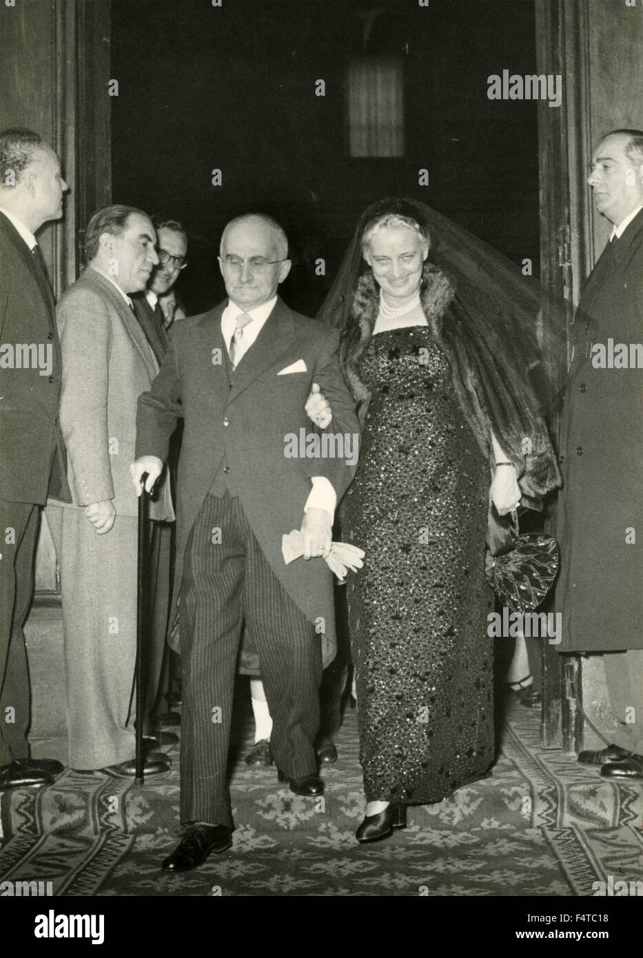 Die goldene Hochzeit von Präsident Luigi Einaudi, Italien Stockfoto