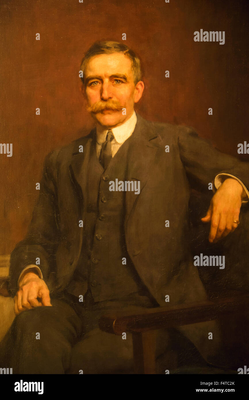 England, London, Wellcome Collection, Porträt von Henry Solomon Wellcome von Hugh Goldwin Riviere 1906 Stockfoto