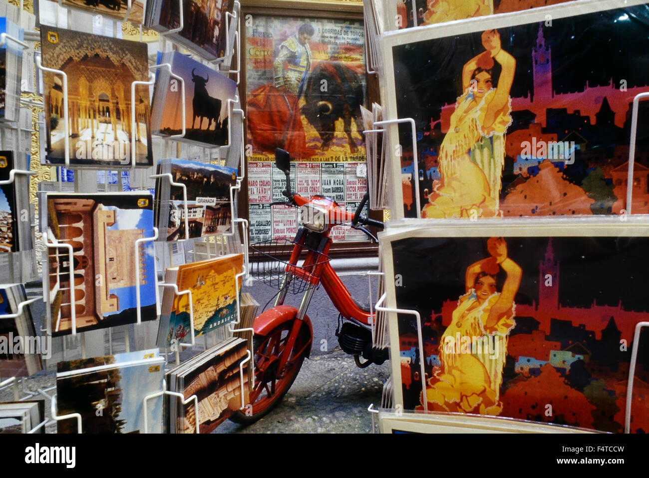 Postkartenregale, Granada. Spanien, Europa Stockfoto