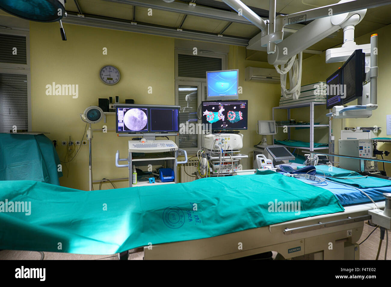 Katheter-Ablation-Labor an Universität Klinikum Schwester der Barmherzigkeit in Zagreb, Kroatien Stockfoto