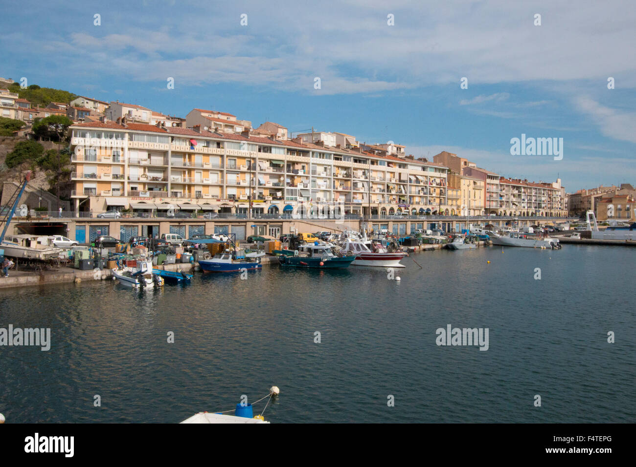 Frankreich, Europa, Sète, Languedoc-Roussillon, Hérault, Hafen, Hafen, Vieux Port, Boote Stockfoto
