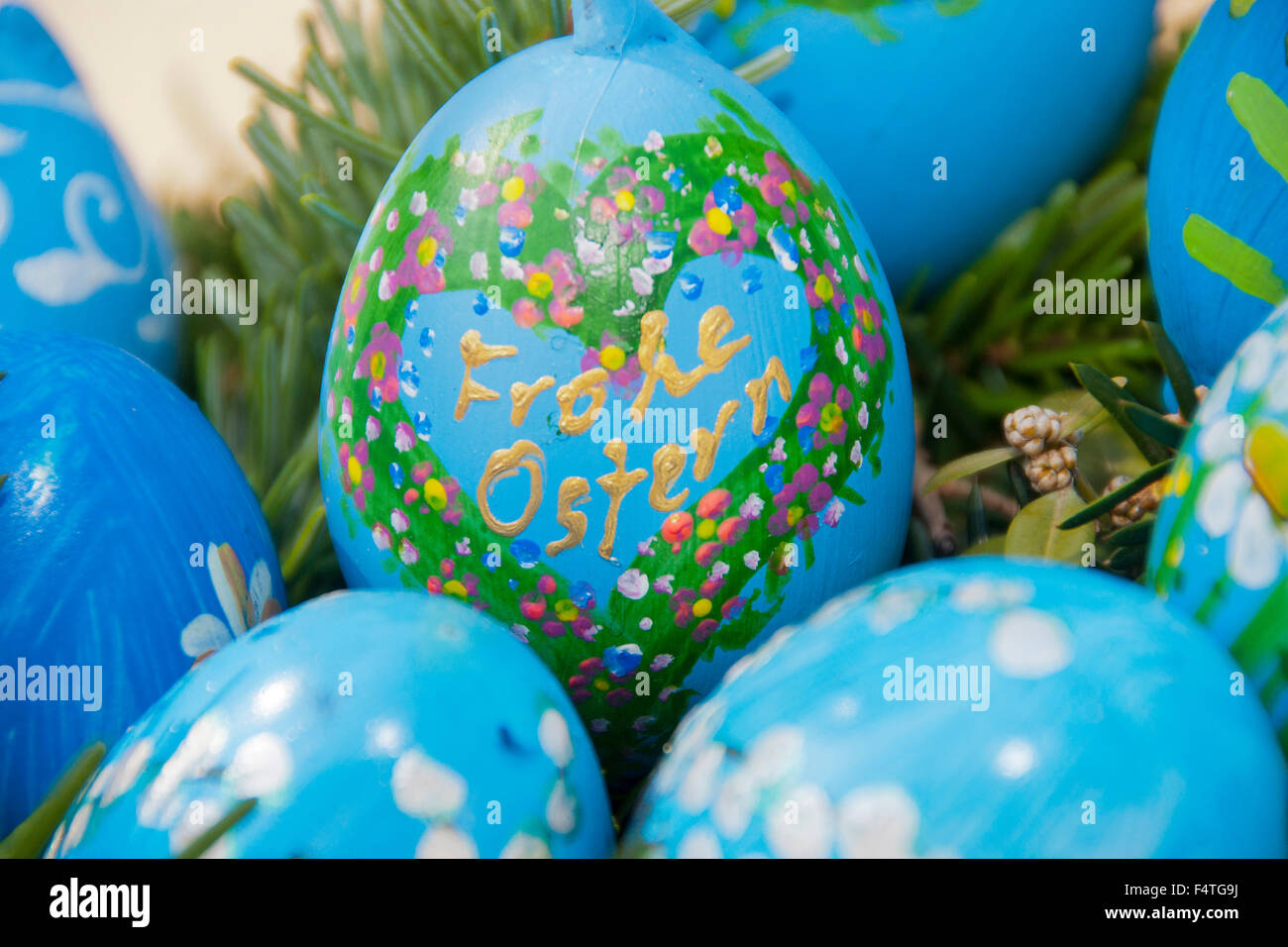 Bayern, Deutschland, Ostermarkt, Brauch, Brauchtum, Tradition, Kunst, Kultur, Ostern, Osterei, Ostern Eiern, Ei, Eiern, lackiert Stockfoto