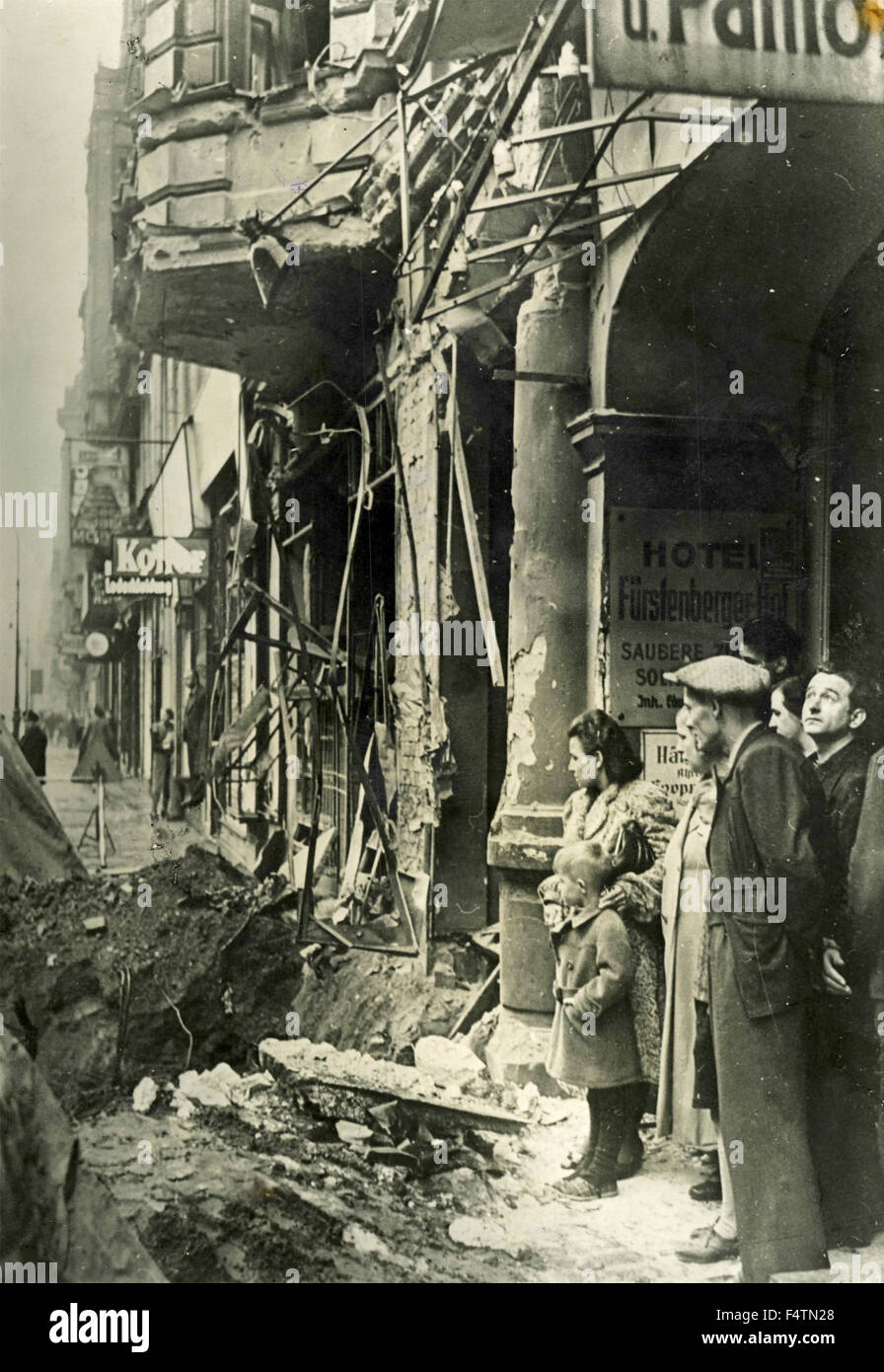 Bombardiert zivile Ziele in Deutschland von den Briten, Zweiter Weltkrieg, Deutschland Stockfoto