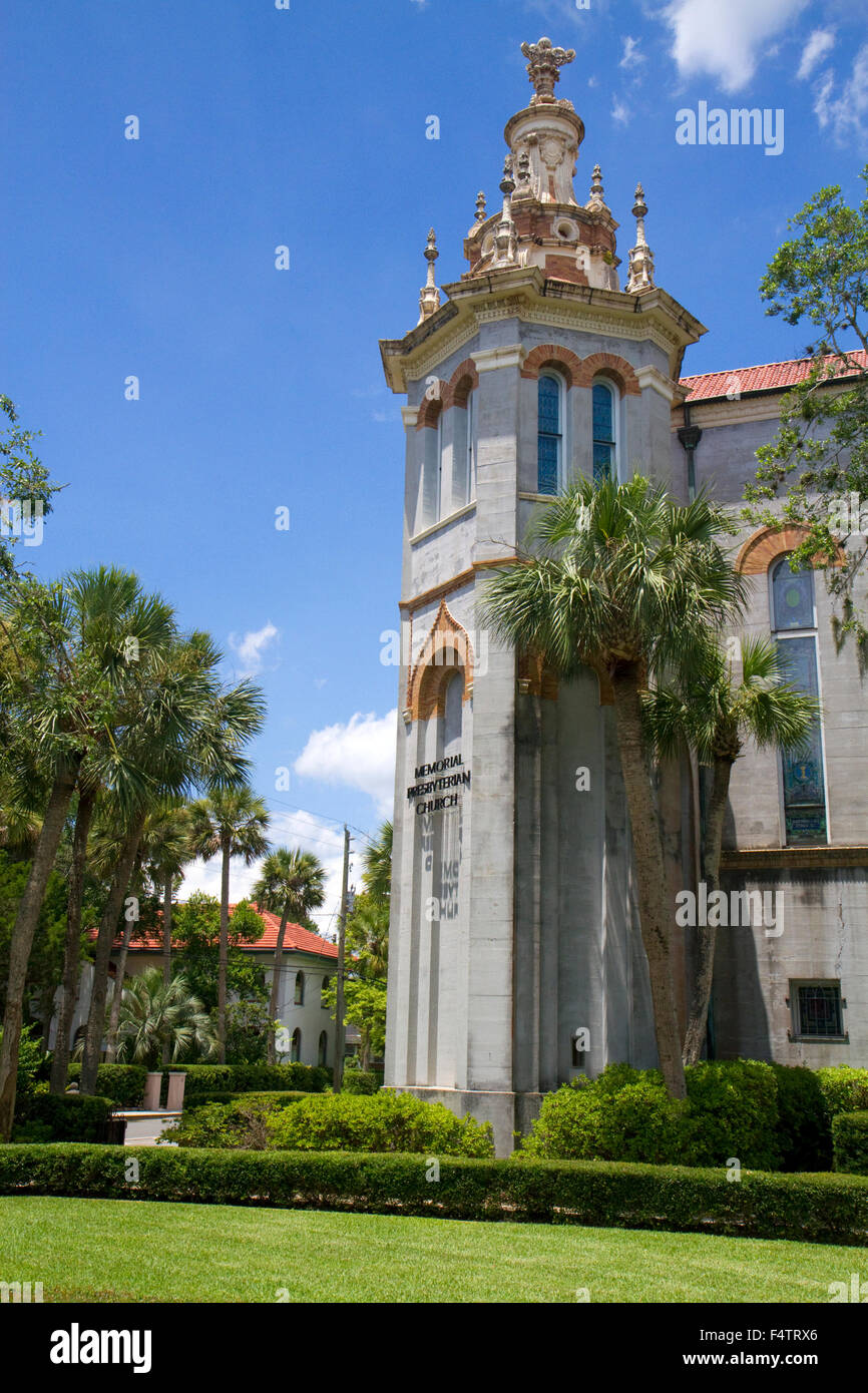 Memorial Presbyterian Church in St. Augustine, Florida, USA. Stockfoto