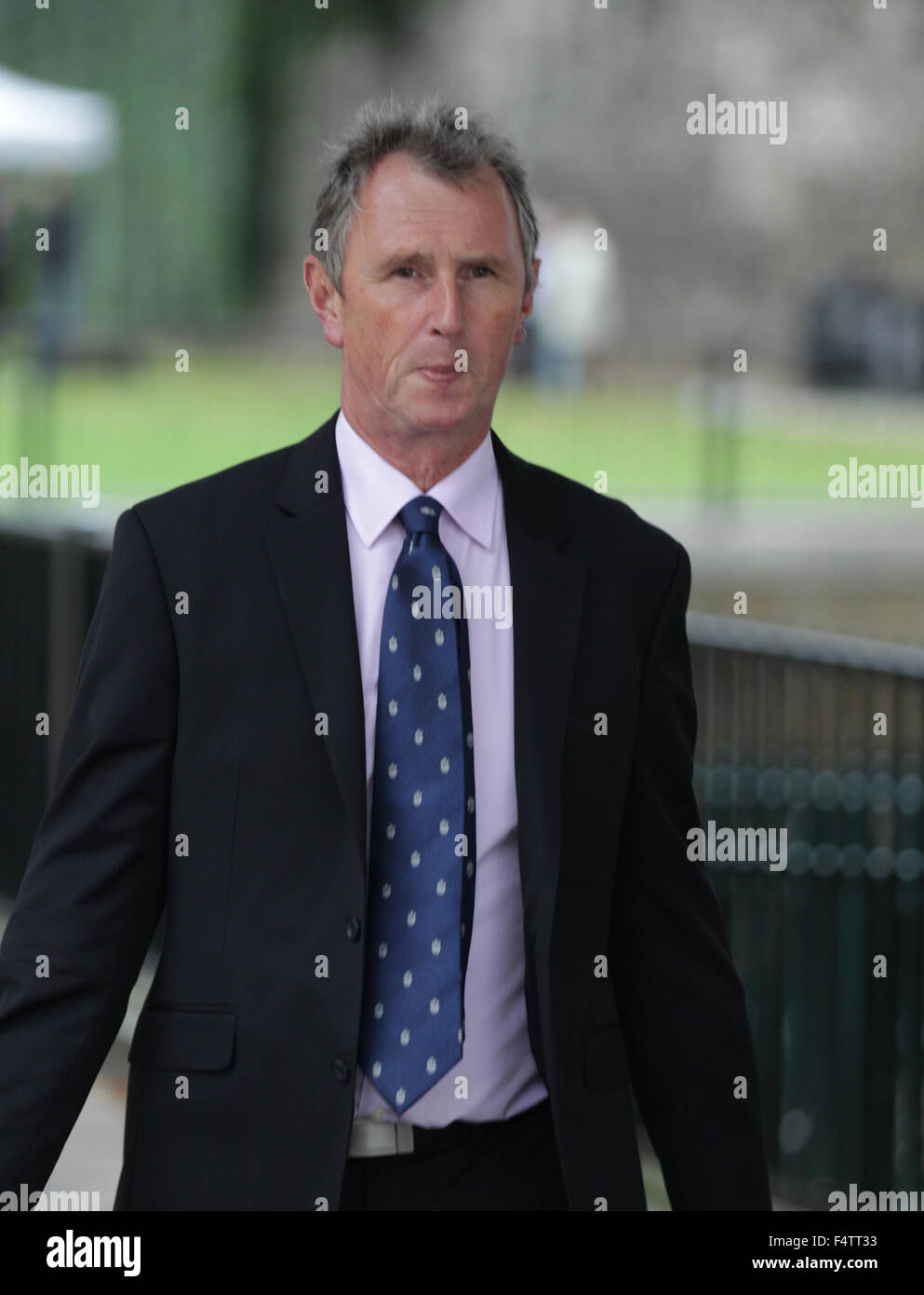 London, UK, 14. September 2015: Nigel Evans, konservative Wartungstafel in Westminster in London zu sehen Stockfoto