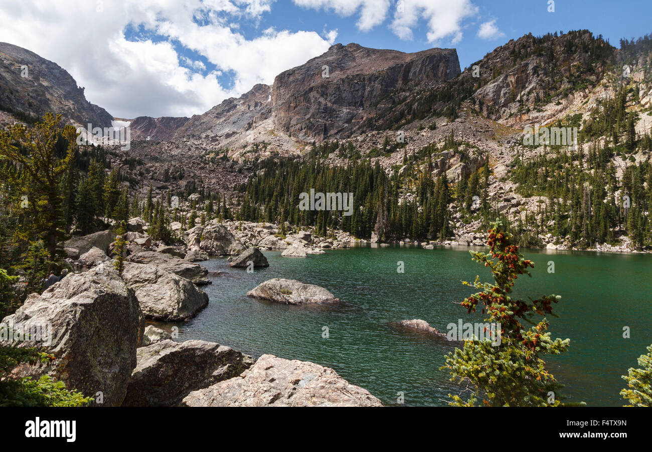 Lake Haiyaha, Rocky Mountain Nationalpark, Colorado Stockfoto