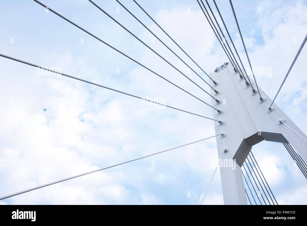 Daishihashi Brücke verbindet über Tamagawa Fluss, Ota-Ku, Tokio und Kawasaki City, Präfektur Kanagawa, Japan Stockfoto