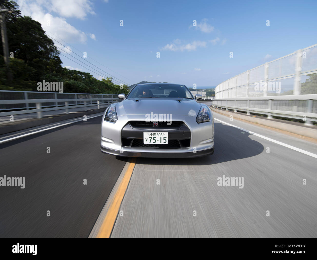 Nissan r-35 (ab 2007) GTR GT-R high-Performance japanischer Sportwagen-Ikone (Okinawa, Japan) Stockfoto