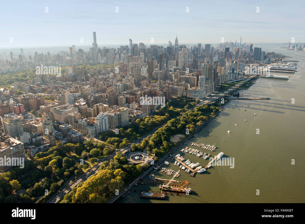 Luftaufnahme von der East Side von Manhattan, New York USA Stockfoto